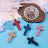 8Pcs 8 Colors Handmade Polymer Clay Pave Rhinestone Big Pendants RB-BT0001-03-7