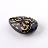 Teardrop Plating Acrylic Beads PACR-Q102-151B-2