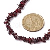 Natural Garnet Chip Beaded Necklace NJEW-JN04616-09-3