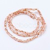Electroplate Glass Beads Strands X-EGLA-F121-HR-B04-2