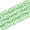 3Starnds Opaque Spray Painted Glass Beads GLAA-PA0001-35B-1
