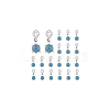 20Pcs Alloy Cadet Blue Enamel European Dangle Charms MPDL-DC0001-02-6
