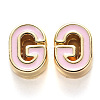 Rack Plating Alloy Enamel Beads X-ENAM-S122-033G-NR-2