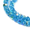 Electroplate Transparent Glass Beads Strands EGLA-B011-08A-AB07-3
