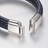Braided Leather Cord Bracelets BJEW-H561-07E-3