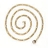 PVD Vacuum Plating 304 Stainless Steel Figaro Chain Necklaces NJEW-S420-003C-G-3