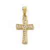 Ion Plating(IP) 304 Stainless Steel Micro Pave Cubic Zirconia Pendants STAS-Z107-08G-09-1