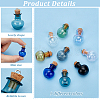 18Pcs 9 Color Transparent Glass Wish Bottle Pendants GLAA-BC0001-28-4