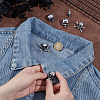 6Pcs 6 Styles Alloy Lapel Pin Backs for Backpack Clothes JEWB-UN0002-70-3