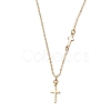 Cross 304 Stainless Steel Pendant Necklaces NJEW-JN05200-01-2