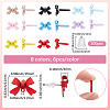 48Pcs 8 Colors Alloy Stud Earring Findings EJEW-SP0001-22-2