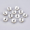Brass Grade A Crystal Rhinestone Beads X-RB-A003-6MM-S-1