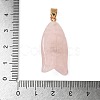 Natural Rose Quartz & Synthetic Turquoise Carved Pendants X-G-Z084-01G-02-3
