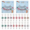 Alloy Enamel & Acrylic Pendant Locking Stitch Markers HJEW-AB00121-1