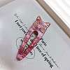 Cat Shape Cellulose Acetate(Resin) Alligator Hair Clips PW-WGA8C03-16-1