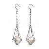 Brass Earring Hooks with Tray EJEW-JE05582-02-3