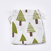 Polycotton(Polyester Cotton) Packing Pouches Drawstring Bags ABAG-T007-02A-2