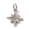 Brass Micro Pave Cubic Zirconia Charms ZIRC-F132-02P-2