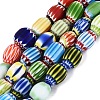 Handmade Millefiori Glass Barrel Beads LA-N002-05-1