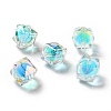 Two Tone UV Plating Rainbow Iridescent Acrylic Beads LS-TACR-D010-02A-1