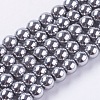Synthetic Magnetic Hematite Beads Strands G-H1097-1-1