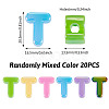 20Pcs UV Plating Opaque Acrylic European Beads OACR-TADJ0001-16T-3