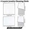 2Pcs 2 Style 4 Layers Silver Polishing Cloth TOOL-BBC0001-04A-2