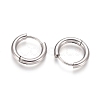 Tarnish Resistant 202 Stainless Steel Huggie Hoop Earrings A-EJEW-F111-16mm-P-2