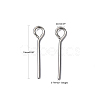 Tarnish Resistant 304 Stainless Steel Eye Pin X-STAS-R045-15mm-5