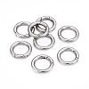 Tarnish Resistant 304 Stainless Steel Spring Gate Rings X-STAS-E055-23-1