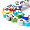 Handmade Evil Eye Lampwork Beads Strands LAMP-F023-B-6