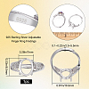 1Pc Rhodium Plated 925 Sterling Silver Adjustable Ring Findings STER-BBC0006-03-2