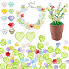 200Pcs 2 Styles Transparent Spray Painted Glass Beads GLAA-PH0004-45-1