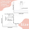 2Pcs 2 Styles Transparent Acrylic Router Templates DIY-DC0002-74-2
