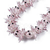 Handmade Bumpy Lampwork Beads Strands LAMP-N021-37E-3