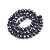 Electroplate Glass Beads Strands EGLA-A044-P8mm-A11-3