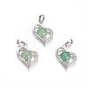 Natural Green Aventurine Pendants G-L512-O10-1