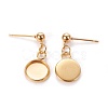 304 Stainless Steel Stud Earring Settings STAS-L226-019I-G-2