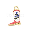 Printed Brass Pendants KK-K274-06G-12-1