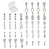 36Pcs 9 Style Brass Ice Pick Pinch Bails KK-SC0002-57-1