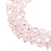 Electroplate Transparent Glass Beads Strands EGLA-A035-T4mm-A20-3