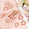 8Pcs 2 Styles Alloy Pendants PALLOY-GO00027-3