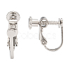 Brass Screw On Clip-on Earring Findings KK-L164-02P-2