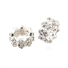 Wave Brass Micro Pave Cubic Zirconia European Beads KK-K300-07B-S-1