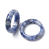 Natural Blue Spot Jasper  Plain Band Ring RJEW-P044-01B-02-2