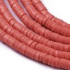 Flat Round Handmade Polymer Clay Bead Spacers CLAY-R067-4.0mm-14-4