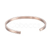 Ion Plating(IP) 304 Stainless Steel Cuff Bangles BJEW-K173-02RG-3