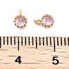Brass Micro Pave Cubic Zirconia Charms KK-U028-19G-02-3