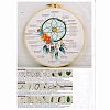 DIY Woven Net/Web with Feather Pattern Embroidery Kit DIY-O021-17A-7