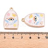 Printed Rack Plating Alloy Enamel Pendants ENAM-T020-03A-3